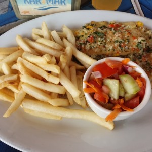 Corvina al ajillo