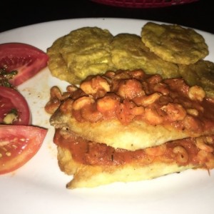 pecado relleno de camarones