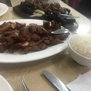 puerquito especial, arroz de jazmin
