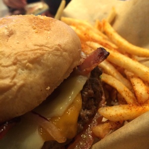 Cheese and pineapple burger