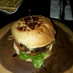Hamburguesa con hongos