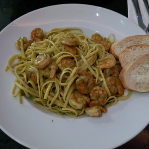 pasta con camarones