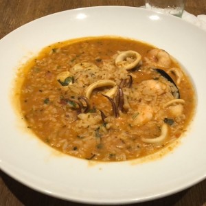 Guacho de mariscos.