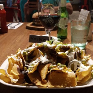 nachos con pollo