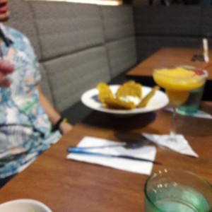 patacones con frijoes