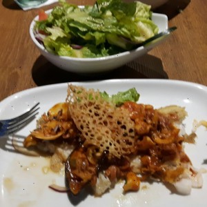 corvina alo macho con ensalada