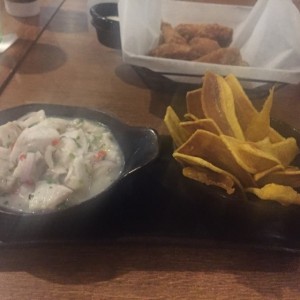 ceviche y alitas!!!