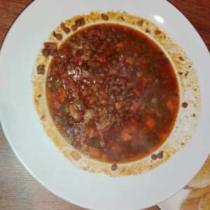 sopa de lentejas