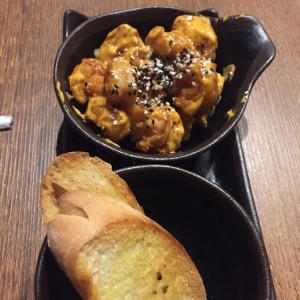 Shrimp con salsa chipotle