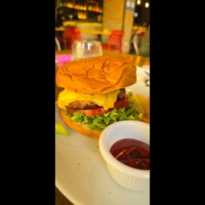 hamburguesa american bacon