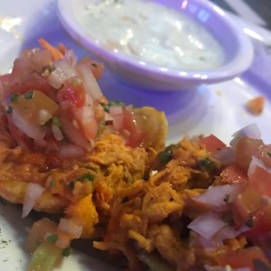 tostones con pollo