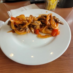 tortilla y bistec picado