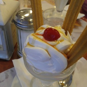 churro con helado