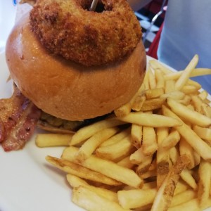 cheese burguer bbq bacon