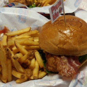 Chicken bacon burger
