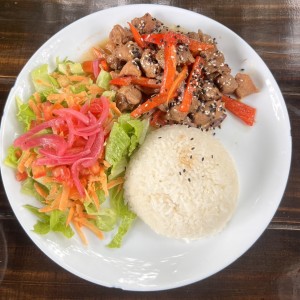 Cerdo con salsa asiatica 