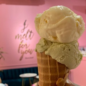 Helado de Albahaca y Vainilla