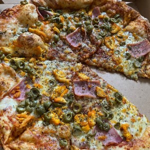 Jamon aceitunas y pollo