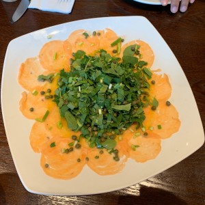 carpachio de salmon
