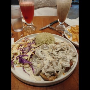 pollo con hongos