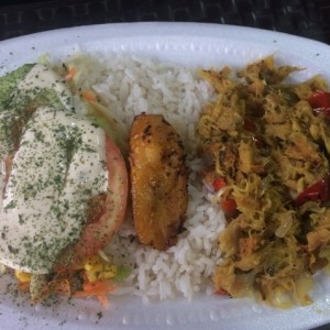 bacalao y arroz con coco