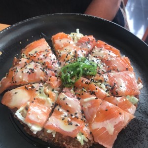 pizza de salmon