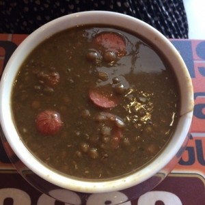 sopa de lentejas con chorizo