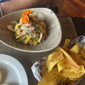 CEVICHE PERUANO FUSIÓN DE CAMARÓN