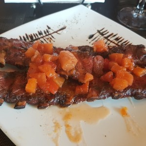 Costillitas con salsa de frutas