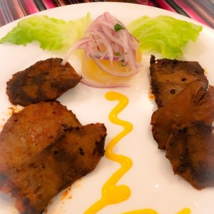 Anticucho de lengua