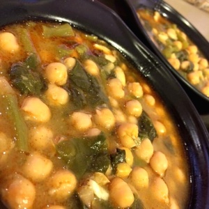 Garbanzos con espinacas