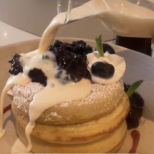Pancake con dulce de leche