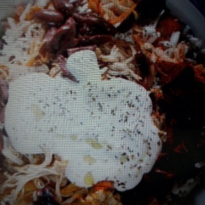 Ladopsomo de pollo y aceitunas