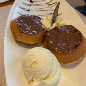 mini waffle de nutella
