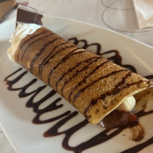 Crepe nutella banana y fresa