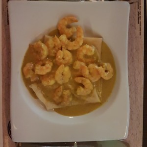 crepe camarones al curry
