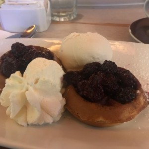 mini wafles de mora