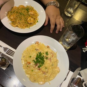 Al Oleo con Camarones