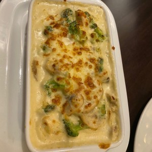 Brocoli con Hongos Gratinados