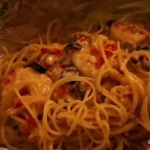 espaguetini con langostino