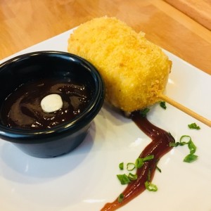 brocheta de queso