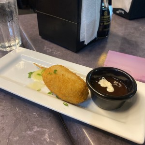 bruscheta de pmatano y queso