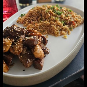 Mixto (pollo, filete y langostinos)