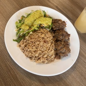 Albondigas de pavo y arroz con almendras