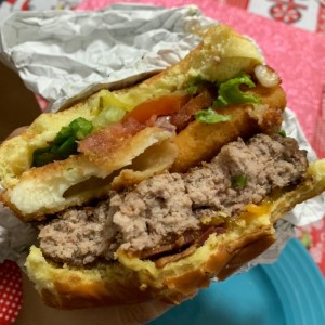 Bacon double cheeseburger