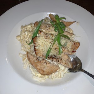 Blackened chicken alfredo