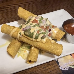 ROASTED CHICKEN TAQUITO STACK