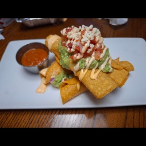 ROASTED CHICKEN TAQUITO STACK