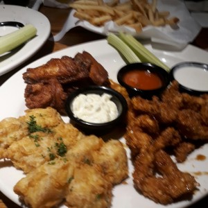 Picadas de polo, stick Fish y pollo agridulce