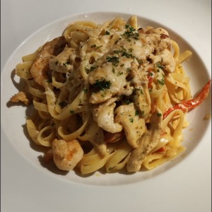 CAJUN SHRIMP & CHICKEN PASTA
